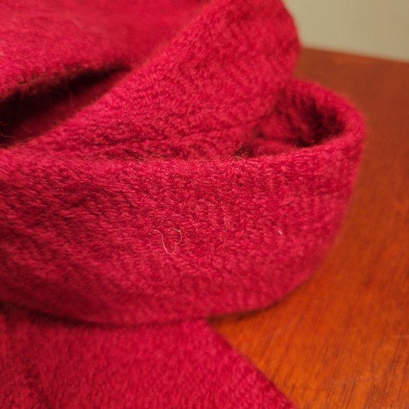 Vintage Thick Men's Red Tiw-Knit Wool - Picture 7 of 7